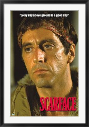 Framed Art Scarface, Above Ground 36 x 24