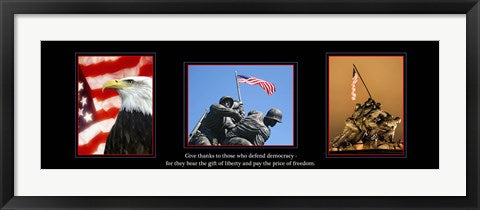 Framed Art American Soldier Framed Art for your Home Wall Decor 18x24 Artwork