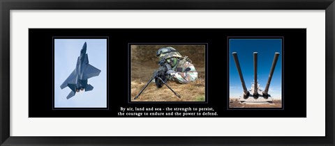 Framed Art Air, Land and Sea Framed Art for your Home Wall Decor 18x24 Artwork