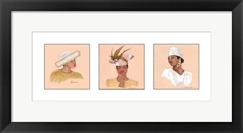 Framed Art Hattitude in Gold by Marcella Hayes Muhammad | 8 x 20