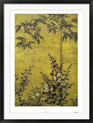 Framed Mimosa Trees and Flowers by Kitagawa Sosetsu | 36 x 26