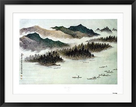 Framed Mystical Mountain by Linchia Li | 23 x 31