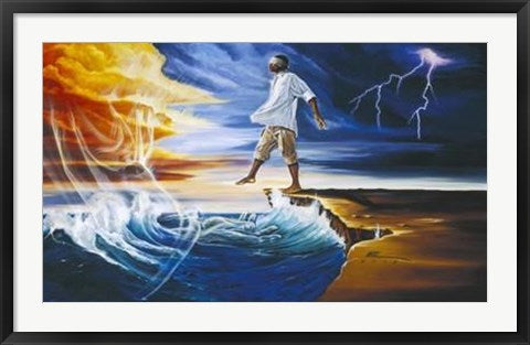 Framed Step Out on Faith: Male by WAK - Kevin A. Williams | 23 x 38