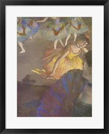 Framed Ballerina and Lady with Fan by Edgar Degas | 21 1/4 x 15 7/8