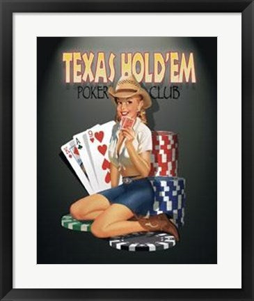 Framed Texas Hold 'Em by Ralph Burch | 22 x 18