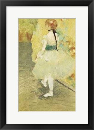 Framed Dancer in Green by Edgar Degas | 18 x 11 1/4
