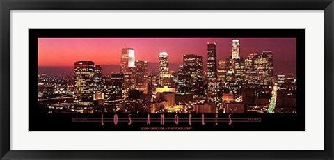 Framed Los Angeles, California by Jerry Driendl | 14 x 36
