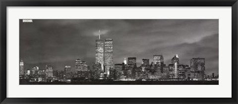 Framed New York, New York - Five Icons B&W by Jerry Driendl