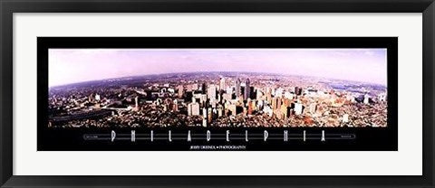 Framed Philadelphia, Pennsylvania - Aerial View by Jerry Driendl