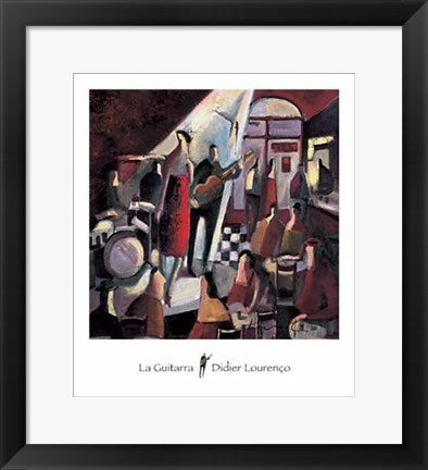 Framed Art La Guitarra by Didier Lourenco | 16 x 14