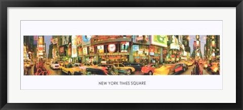 Framed New York, Times Square 12 x 36
