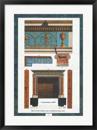 Framed Fireplace with Frieze by Michael Pergolesi | 23 3/4 x 18