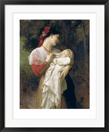 Framed Mother and Child by William-Adolphe Bouguereau | 29 x 23