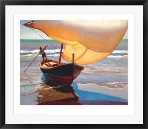 Framed Fishing Boat, Spain by Arthur Rider | 27 x 32