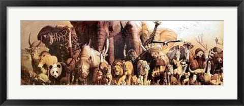 Framed Noah's Ark by Haruko Takino | 11 3/4 x 35 1/4