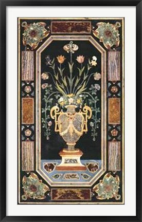 Framed Inlaid Marble Panel I 39 x 23
