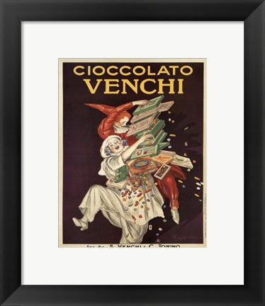Framed Art Framed Cioccolato Venchi by Leonetto Cappiello Wall Decor18x24 Artwork