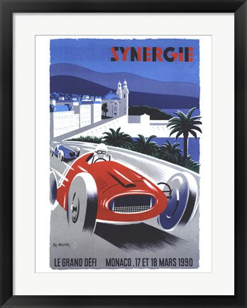 Framed Art Le Grand Defi Monaco 18 Mars 1990 Wall Decor 18x24 Artwork