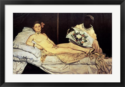 Framed Art Olympia by Edouard Manet Wall Decor 18x24 Artwork