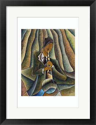 Framed Art Blues by Nathaniel Barnes | 19 x 13