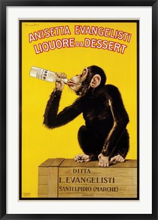 Framed Anisette Evangelisti by Carlo Biscaretti | 34 x 24 1/2