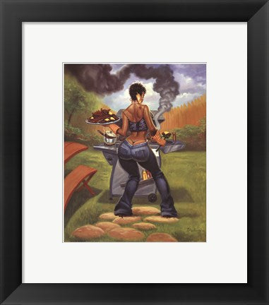 Framed Art BBQ by Sterling Brown | 10 1/2 x 8 1/2