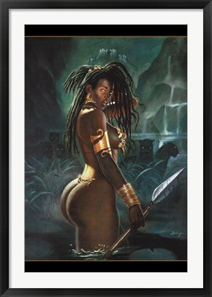 Framed Warrior by Sterling Brown | 36 x 24