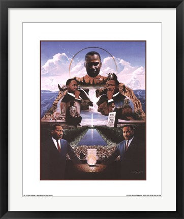 Framed Martin Luther King by Edward Clay Wright | 28 1/2 x 22
