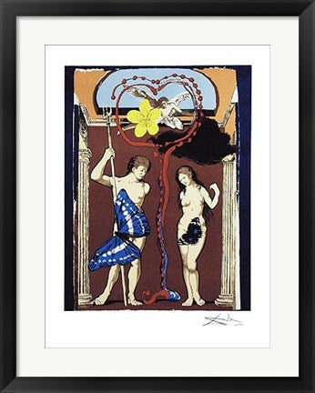 Framed The Lovers, Adam and Eve by Salvador Dali | 24 x 18