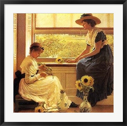 Framed Sun and Moon Flowers by George Dunlop Leslie | 27 x 24