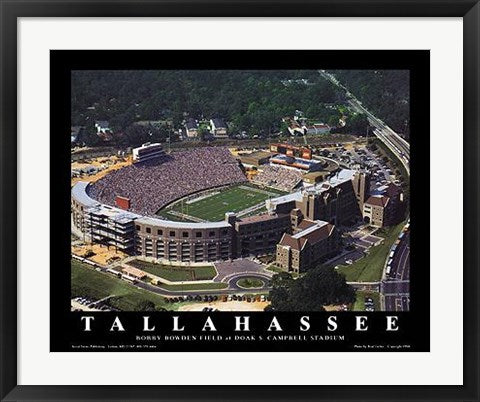 Framed Tallahassee, Florida - Bobby Bowden Field at Doak S. Campbell Stadi...