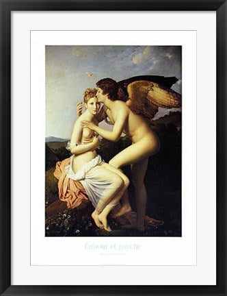 Framed L'Amour et Psyche by Francois Gerard | 27 1/2 x 19 3/4