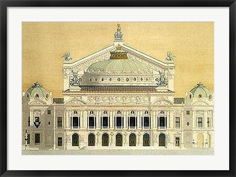 Framed Opera de Paris Garnier by Andras Kaldor | 24 x 32