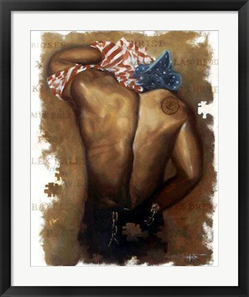 Framed Unknown Soldier (Male) by Edwin Lester | 26 x 22