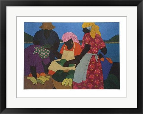 Framed West Indian Market by Gloria Lynn | 18 x 24