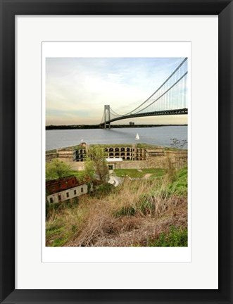 Framed Fort Wadsworth by Verrazano Bridge by Igor Maloratsky