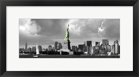 Framed Statue of Liberty, New Downtown Panorama by Igor Maloratsky