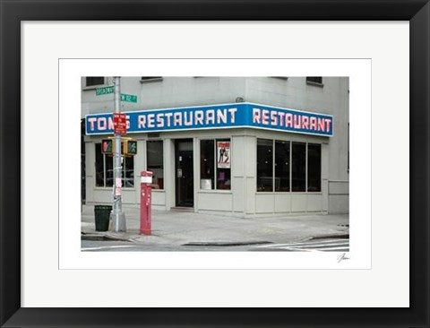 Framed Tom's Restaurant by Igor Maloratsky | 13 x 19