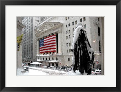 Framed New York Stock Exchange & George Washington Statue, 2006 by Igor Ma...