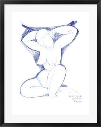 Framed Caryatide by Amedeo Modigliani | 31 1/2 x 23 1/2