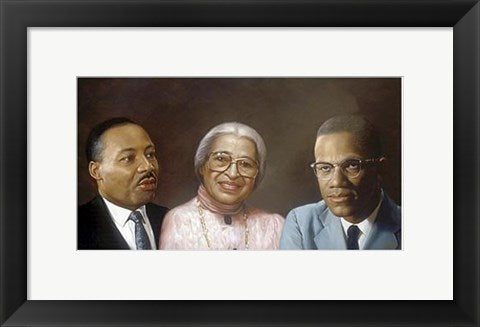 Framed Art Martin, Rosa, and Malcolm (small) by Andy H. | 8 x 15 1/2