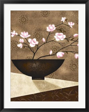 Framed Cherry Blossom in Bowl by Jo Parry | 31 1/2 x 23 1/2