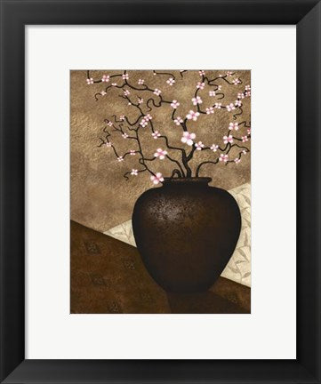 Framed Art Cherry Blossom in Vase by Jo Parry | 11 3/4 x 9 1/2