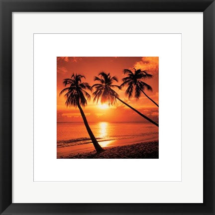 Framed Tropical Sunset by Bob Thomas | 15 3/4 x 15 3/4