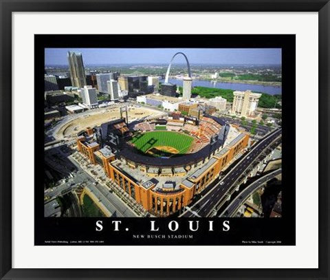 Framed St. Louis, Missouri - New Busch Stadium by Mike Smith