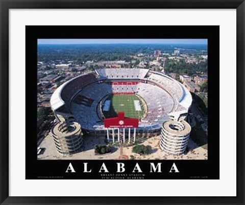 Framed University of Alabama - Bryant-Denny Stadium, Tuscaloosa by Mike Smith