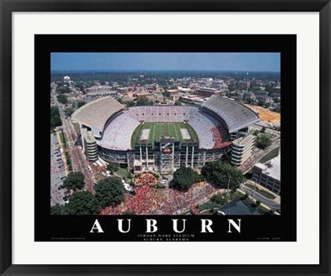 Framed Auburn University - Jordan Stadium, Auburn, Alabama by Mike Smith
