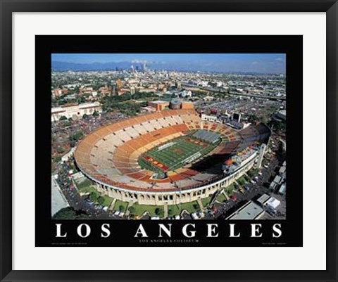 Framed Los Angeles Coliseum, University of Southern California by Mike Smith