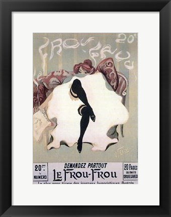 Framed Le Frou-Frou, 1900 by Lucien-Henri Weiluc | 16 1/2 x 11 1/2