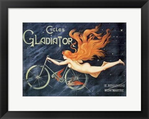 Framed Cycles Gladiator by Georges Massias | 11 1/2 x 16 1/2